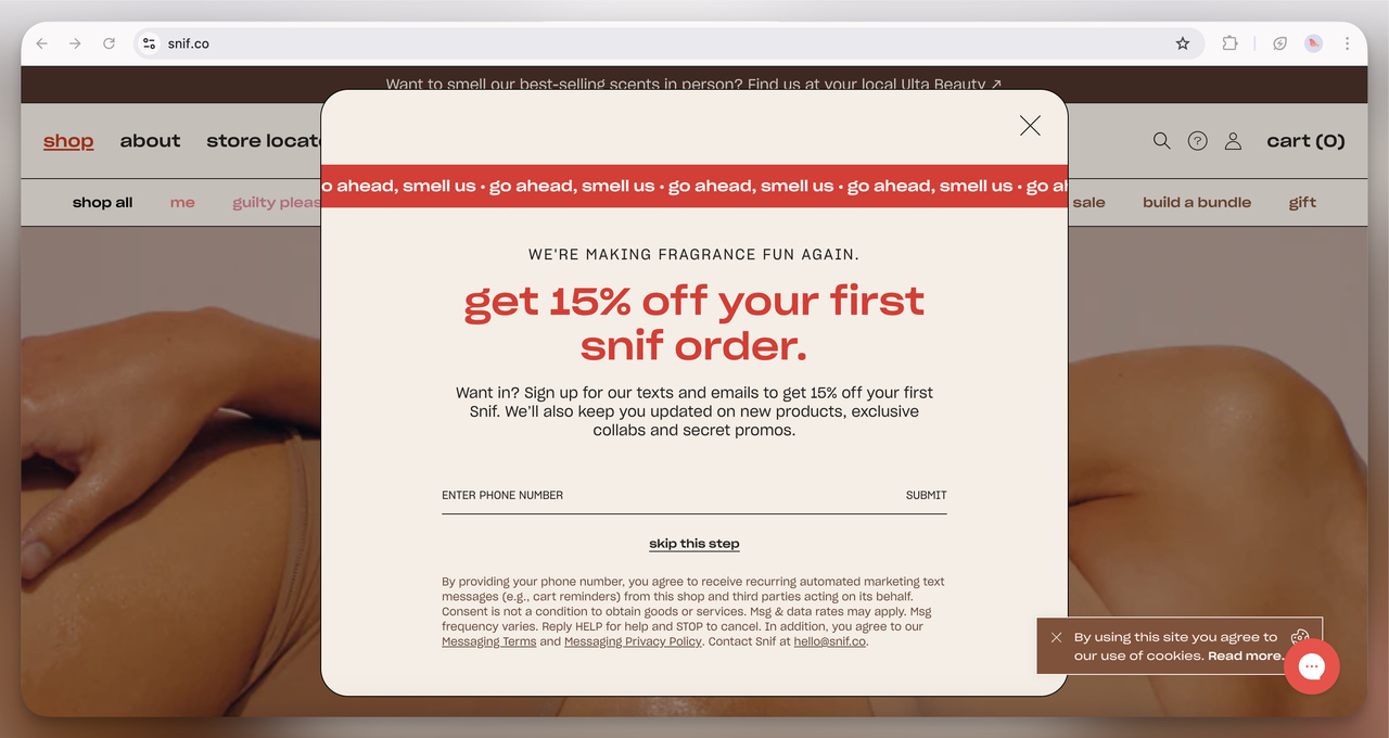31. Snif Discount Popup (Overlay)