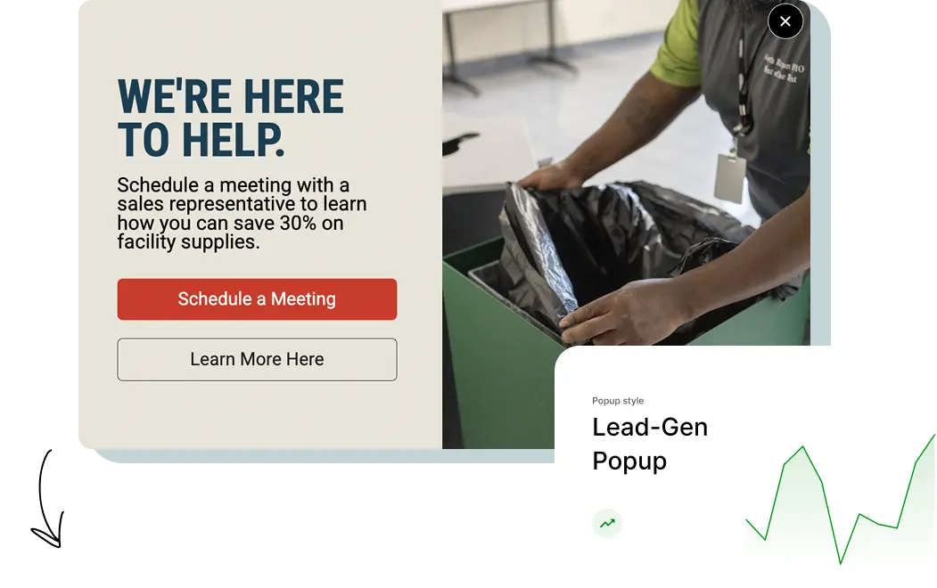 B2B-style lead generation popup