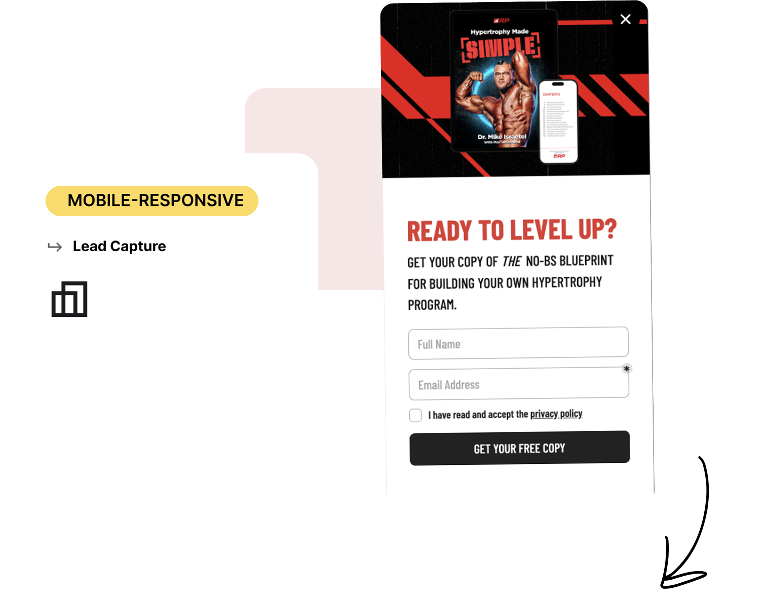 RP Strength mobile popup