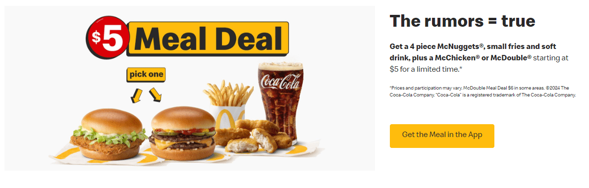 Limited time offer example with mcdonalds' campaign