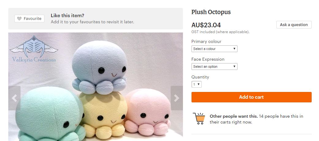 "X people are viewing this" example showing shopping card