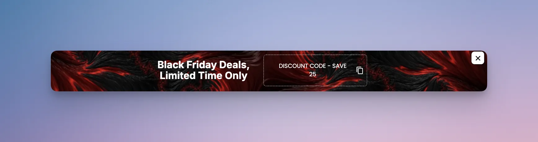 Floating Bar Popup Template Highlighting the Limited Time Offer