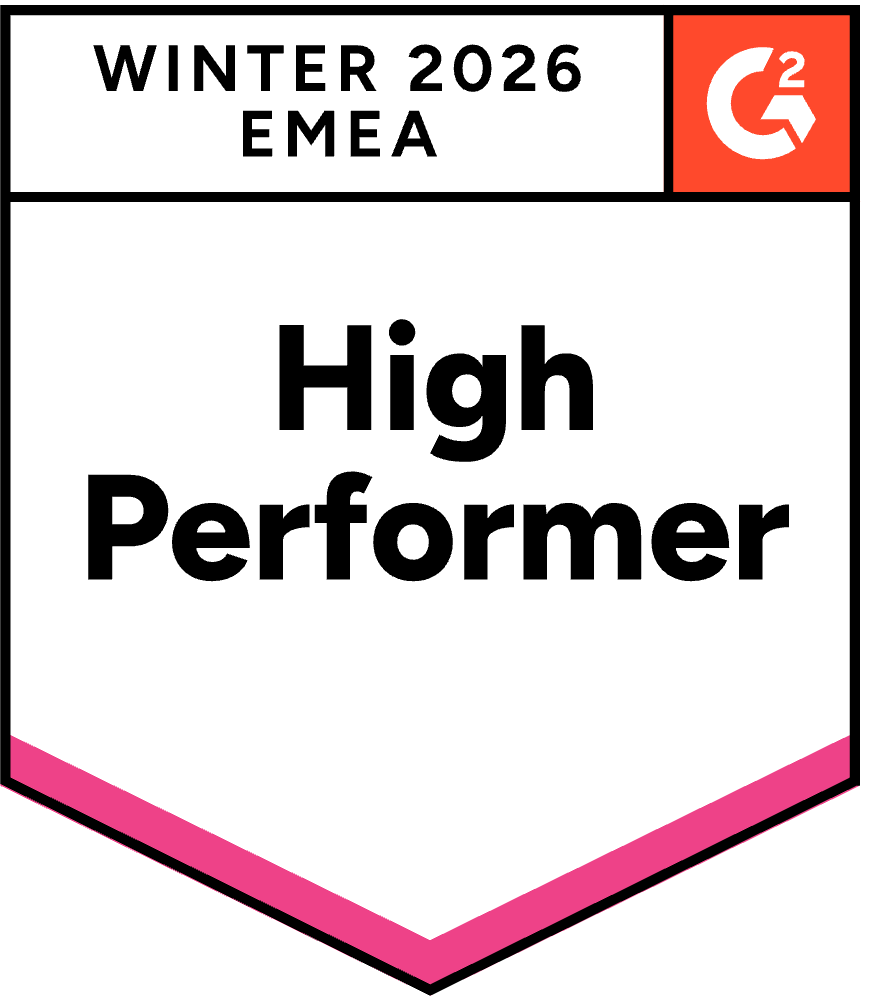 G2 High Performer EMEA badge for Popupsmart