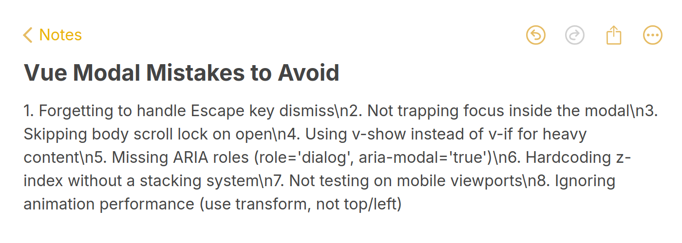 Common mistakes to avoid when building Vue modal popups