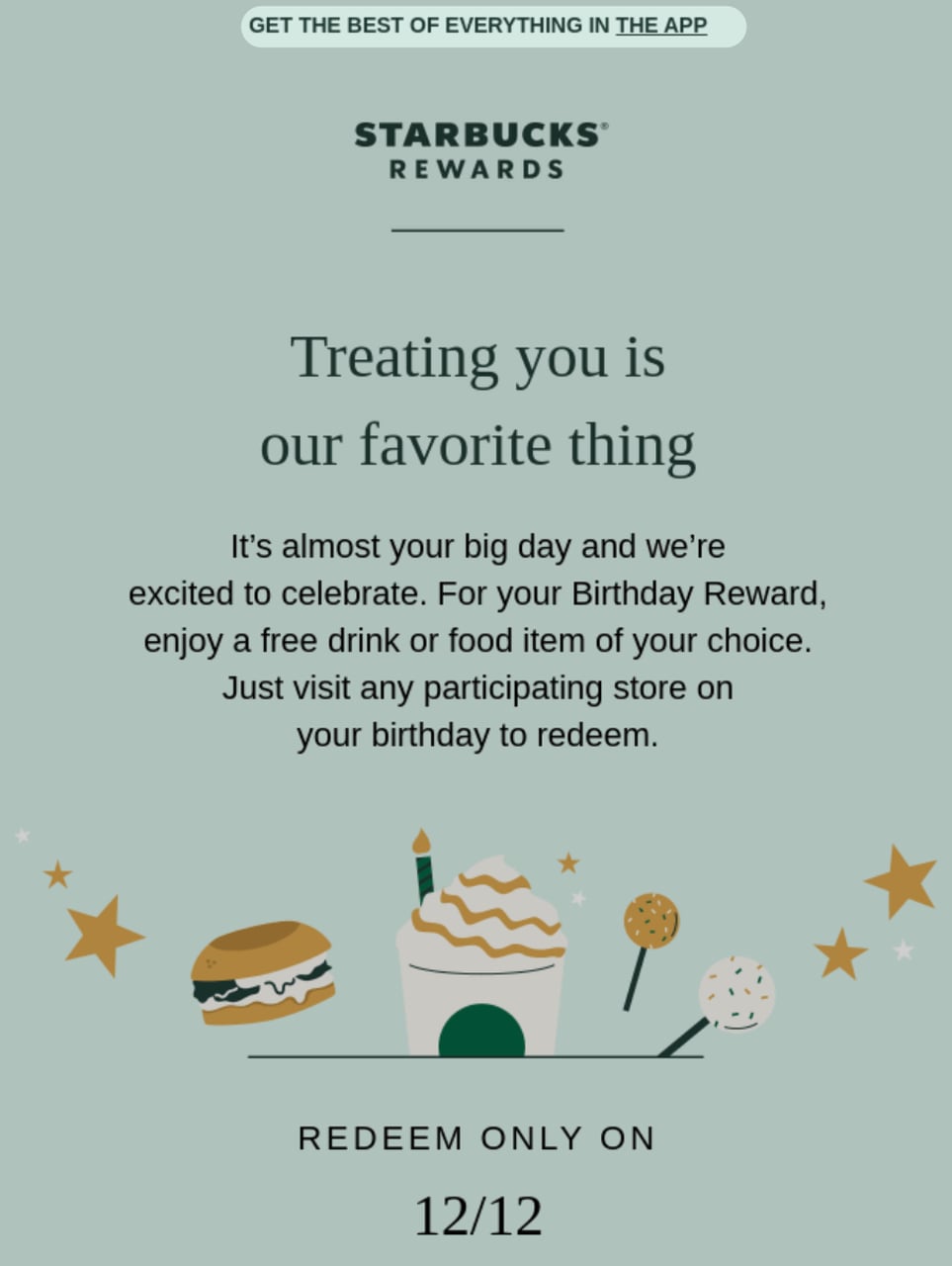 Starbucks reward program multi channel marketing campaign showing mobile app and email integration